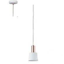 Neordic haldar lampa wisząca max. 1x20W E14 230V biały/miedziany-mat metal